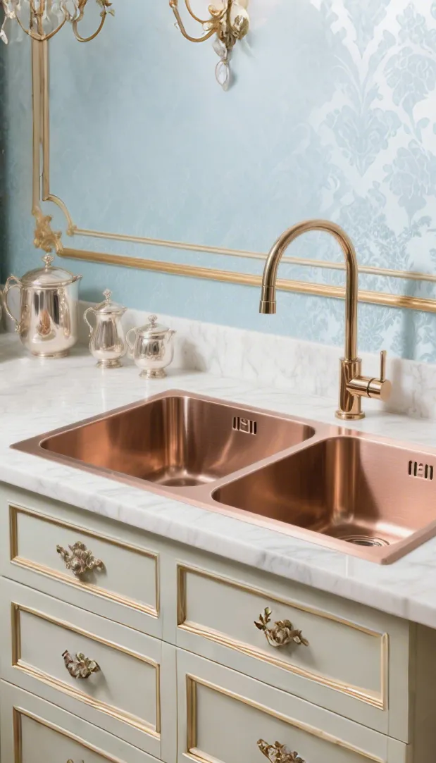 Minimalist black kitchen island with rectangular stainless steel sink, silver faucet, bright windows, white walls, and small plant decoration